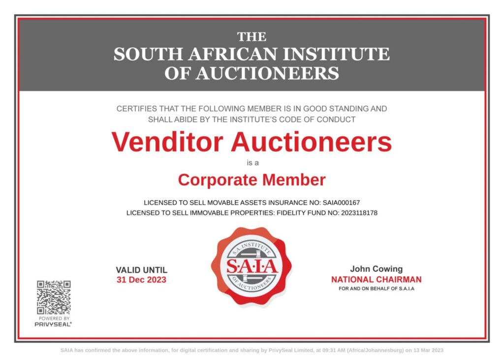 SAIA Privy Seal Certificate